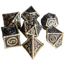 Brassworks Steampunk 7-Piece Polyhedral Dice Set - Game Master Dice