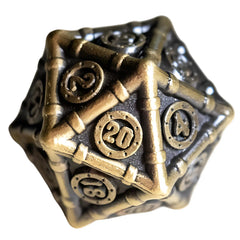 Brassworks Steampunk Dice Set (7 Dice, Polyhedral) - Game Master Dice