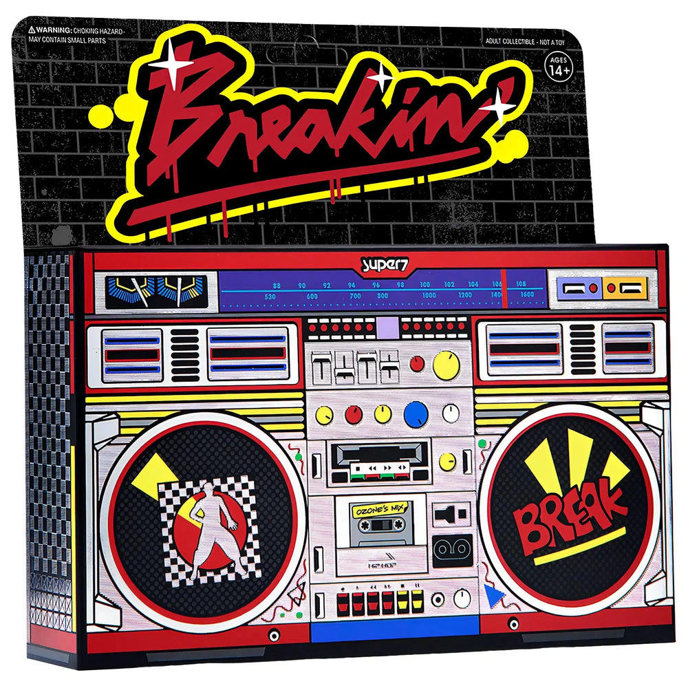 Breakin’ - Ozone, Special K, Turbo Action Figures Boombox Pack - Super7 - Reaction Figures Series