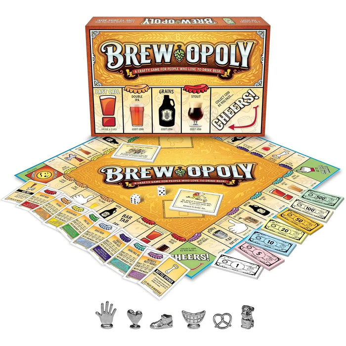 Brew-Opoly - Economic Beer Board Game for Adults (2-6 Players, Ages 21+) - Late for the Sky - (Version 2)