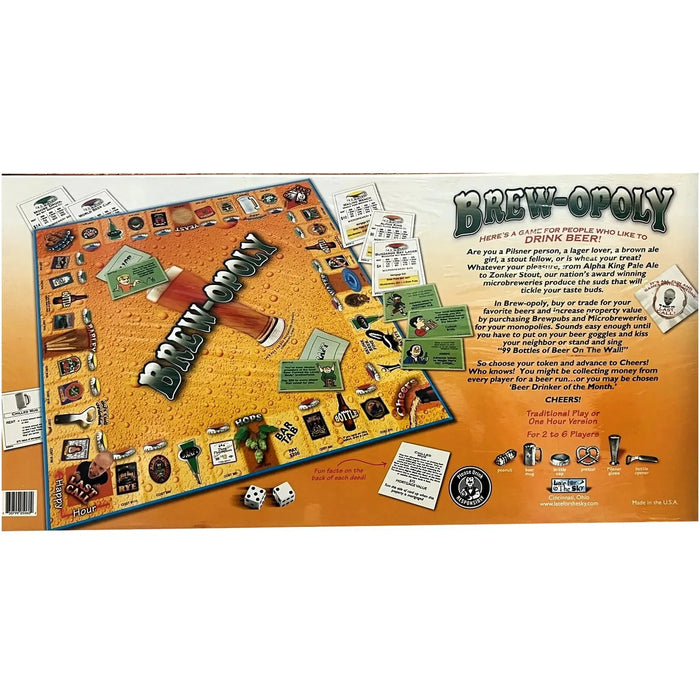 Brew-Opoly - Economic Beer Board Game for Adults (2-6 Players, Ages 21+) - Late for the Sky - (Version 2)