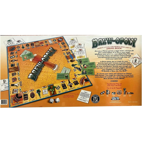 Brew-Opoly - Economic Beer Board Game for Adults (2-6 Players, Ages 21+) - Late for the Sky - (Version 2) - Image 3
