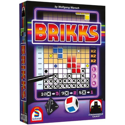 Brikks - Dice-Based Retro Gaming Board Game for Family, Adults, and Children (1-4 Players, Ages 8+) - Stronghold Games