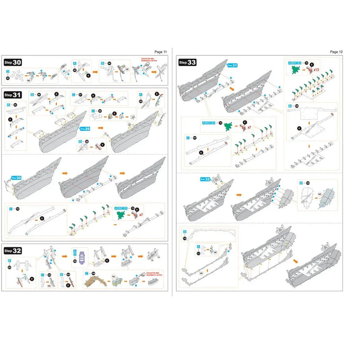 British Royal Navy - HMS Victory Ship Figure Model Kit (1:370 Scale, Steel, Challenging Difficulty) - Fascinations - Metal Earth Premium Series