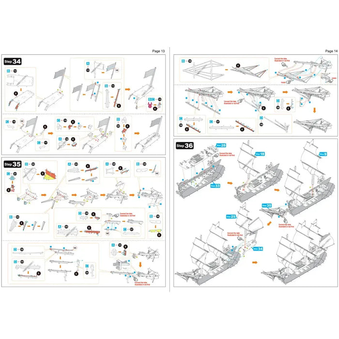 British Royal Navy - HMS Victory Ship Figure Model Kit (1:370 Scale, Steel, Challenging Difficulty) - Fascinations - Metal Earth Premium Series
