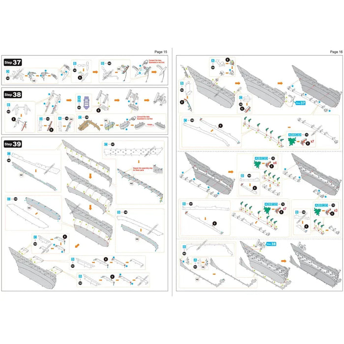 British Royal Navy - HMS Victory Ship Figure Model Kit (1:370 Scale, Steel, Challenging Difficulty) - Fascinations - Metal Earth Premium Series