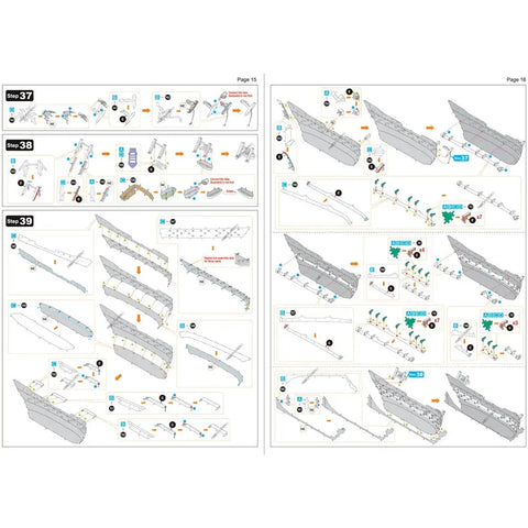 British Royal Navy - HMS Victory Ship Figure Model Kit (1:370 Scale, Steel, Challenging Difficulty) - Fascinations - Metal Earth Premium Series