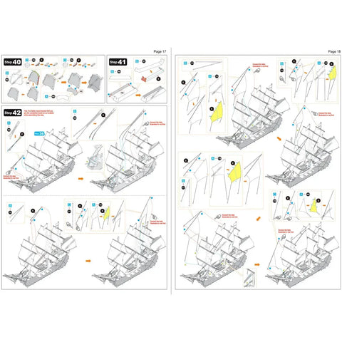 British Royal Navy - HMS Victory Ship Figure Model Kit (1:370 Scale, Steel, Challenging Difficulty) - Fascinations - Metal Earth Premium Series