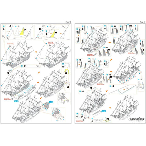 British Royal Navy - HMS Victory Ship Figure Model Kit (1:370 Scale, Steel, Challenging Difficulty) - Fascinations - Metal Earth Premium Series