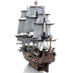 British Royal Navy - HMS Victory Ship Figure Model Kit (1:370 Scale, Steel, Challenging Difficulty) - Fascinations - Metal Earth Premium Series