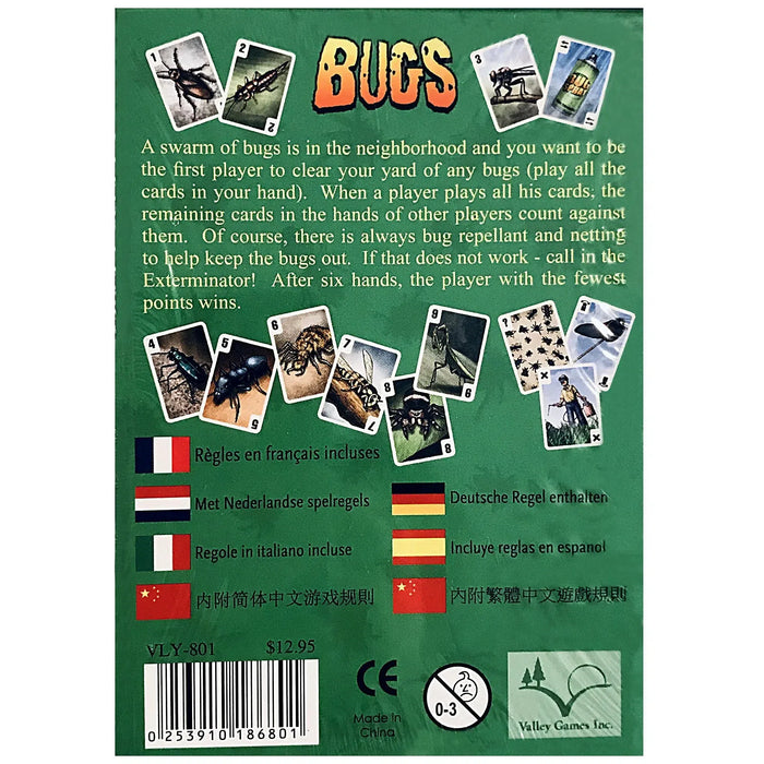 Bugs - Competitive Nature Card Game for Family, Adults, and Children (3-6 Players, Ages 10+) - Valley Games