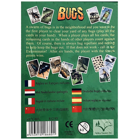 Bugs - Competitive Nature Card Game for Family, Adults, and Children (3-6 Players, Ages 10+) - Valley Games