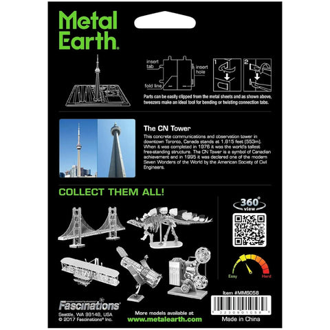 CN Tower Building 3D Figure Model Kit (Steel, Moderate Difficulty) - Fascinations - Metal Earth Series - (2022) - Image 3