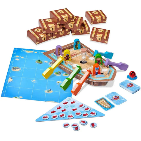 Capt'n Pepe: Treasure Ahoy! - Cooperative Pirates Board Game for Family, Adults, and Children (2-5 Players, Ages 6+) - HABA