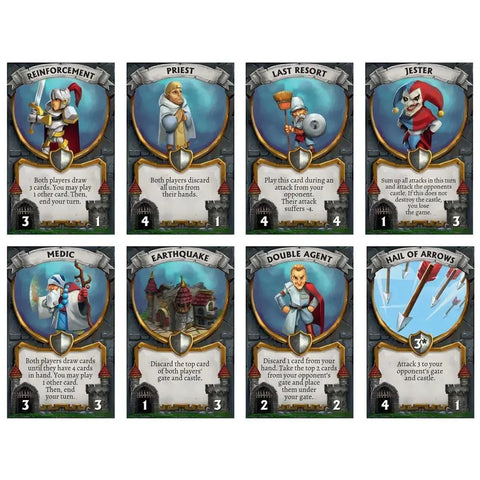 Castle Rampage - Strategy War Card Game for Family, and Adults (2 Players, Ages 8+) - Pegasus Spiele