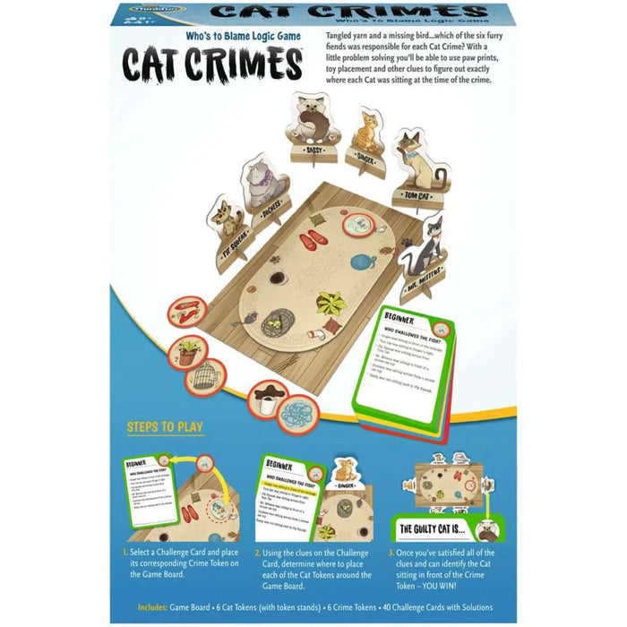 Cat Crimes "Who's to Blame Logic Game" Board Game - ThinkFun