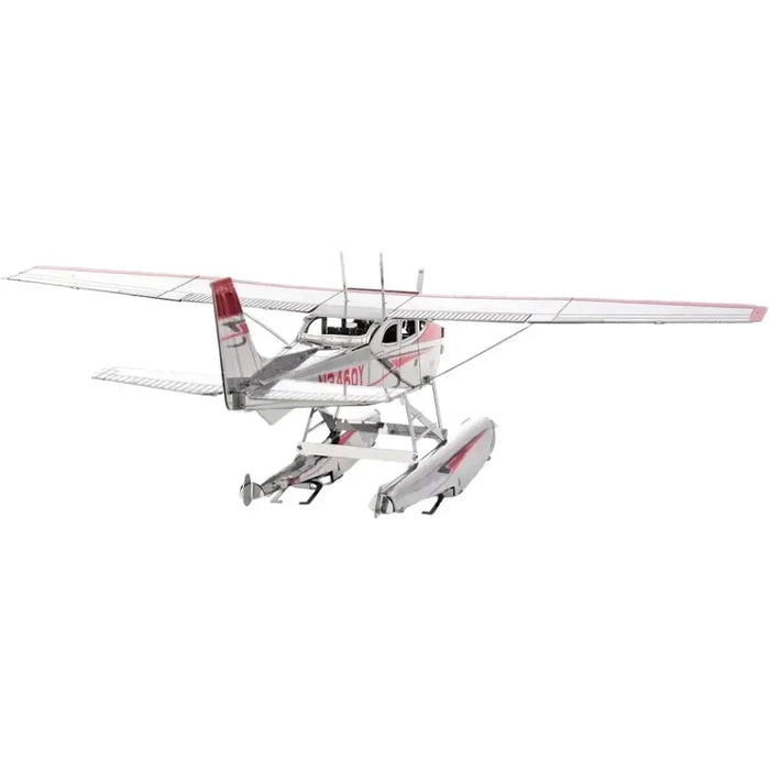 Cessna 182 Floatplane Plane Figure Model Kit (Steel, Moderate Difficulty) - Fascinations - Metal Earth Series