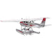 Cessna 182 Floatplane Plane Figure Model Kit (Steel, Moderate Difficulty) - Fascinations - Metal Earth Series
