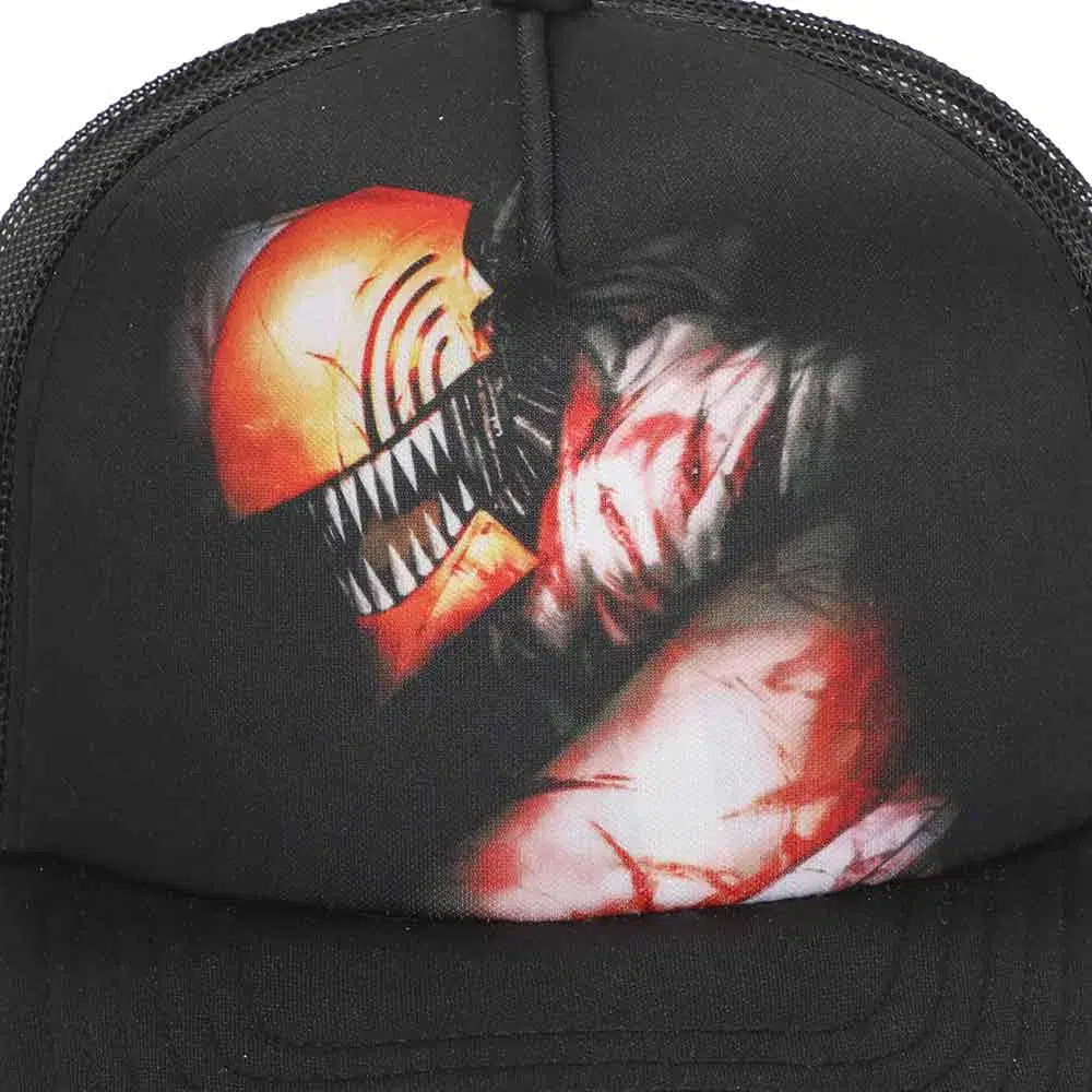 Chainsaw Man - Denji Trucker Hat (Black, Sublimated) - Bioworld