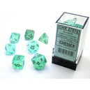 Chessex Borealis - Polyhedral 7-Die Set (Light Green / Gold Luminary)