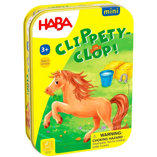 Clippety-Clop! Mini - Dice-Based Horses Board Game for Family, Adults, and Children (2-4 Players, Ages 3+) - HABA