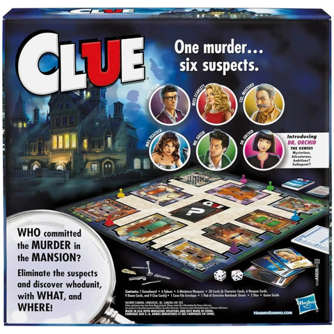 Clue - Social Deduction Mystery Board Game for Family, Adults, and Children (3-6 Players, Ages 8+) - Hasbro Gaming