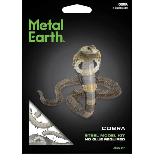 Cobra Snake Figure Model Kit (Steel, Moderate Difficulty) - Fascinations - Metal Earth Series