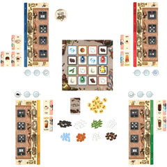 Coffee Rush: The Base Game - Competitive Coffee Board Game for Family, Adults, and Children (2-4 Players, Ages 8+) - Korea Board Games