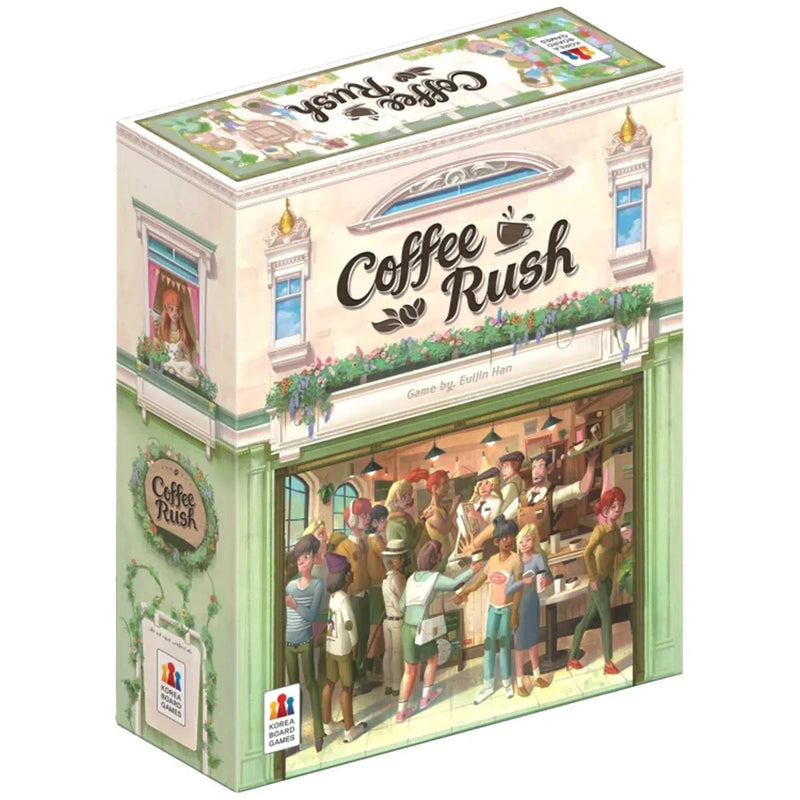 Coffee Rush: The Base Game - Competitive Coffee Board Game for Family, Adults, and Children (2-4 Players, Ages 8+) - Korea Board Games