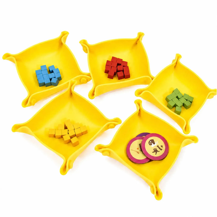 Collapsible Board Game Storage Trays (Set of 5, Sillicone)