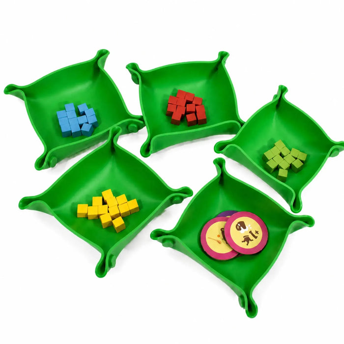 Collapsible Board Game Storage Trays (Set of 5, Sillicone)