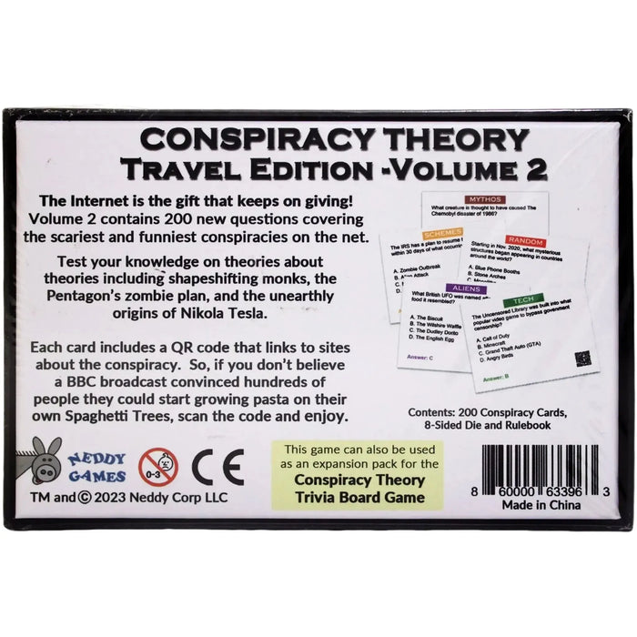 Conspiracy Theory Travel Edition: Volume 2 - Card Game Expansion - Neddy Games - (2023)