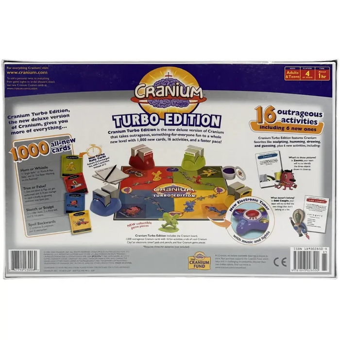 Cranium: Turbo Edition - Party Trivia Board Game for Family, and Adults (4+ Players, Ages 12+) - Cranium