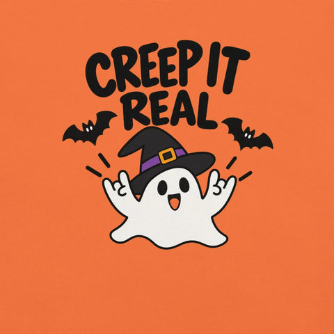 Creep It Real T-Shirt - Funny Halloween Ghost Gag Gift Graphic Tee - Image 14