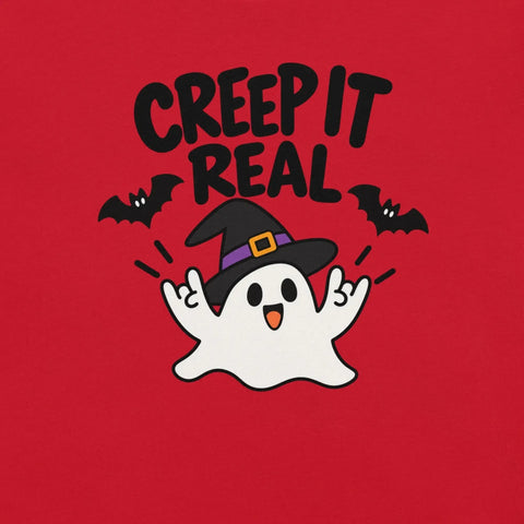 Creep It Real T-Shirt - Funny Halloween Ghost Gag Gift Graphic Tee - Image 2