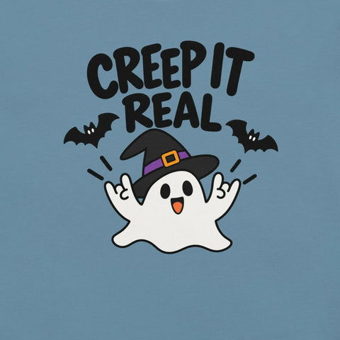 Creep It Real T-Shirt - Funny Halloween Ghost Gag Gift Graphic Tee - Image 10