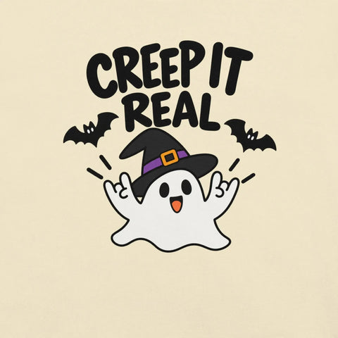 Creep It Real T-Shirt - Funny Halloween Ghost Gag Gift Graphic Tee - Image 38
