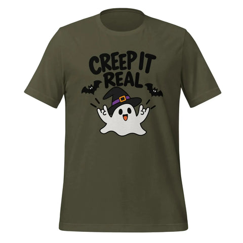 Creep It Real T-Shirt - Funny Halloween Ghost Gag Gift Graphic Tee - Image 5