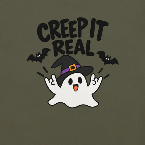 Creep It Real T-Shirt - Funny Halloween Ghost Gag Gift Graphic Tee - Image 6
