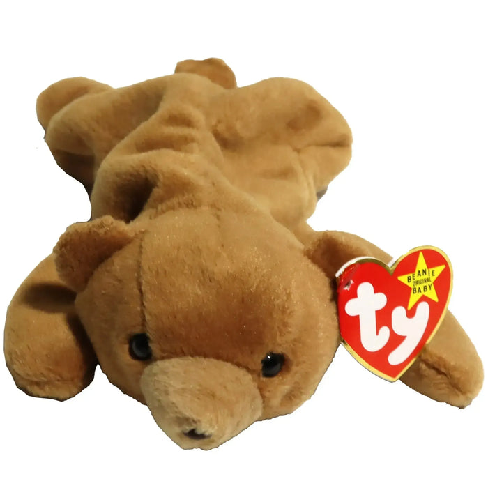 Cubbie the Bear Plush (8", Style 4010) - Ty - Original Beanie Babies Series (1993)