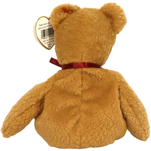 Curly Bear Plush (8.5") - Ty - Original Beanie Babies Series - (1996)