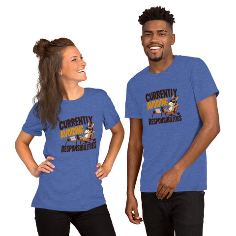 Currently Avoiding Responsibilities T-Shirt - Funny Lazy Donkey Graphic Tee - Image 12