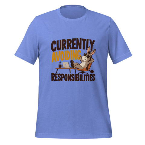 Currently Avoiding Responsibilities T-Shirt - Funny Lazy Donkey Graphic Tee - Image 13