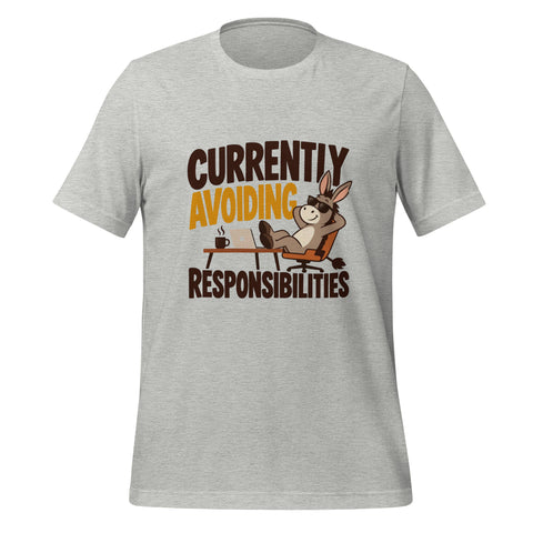 Currently Avoiding Responsibilities T-Shirt - Funny Lazy Donkey Graphic Tee - Image 33