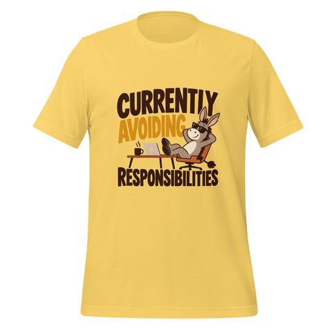 Currently Avoiding Responsibilities T-Shirt - Funny Lazy Donkey Graphic Tee - Image 41
