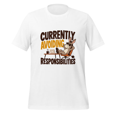 Currently Avoiding Responsibilities T-Shirt - Funny Lazy Donkey Graphic Tee - Image 45