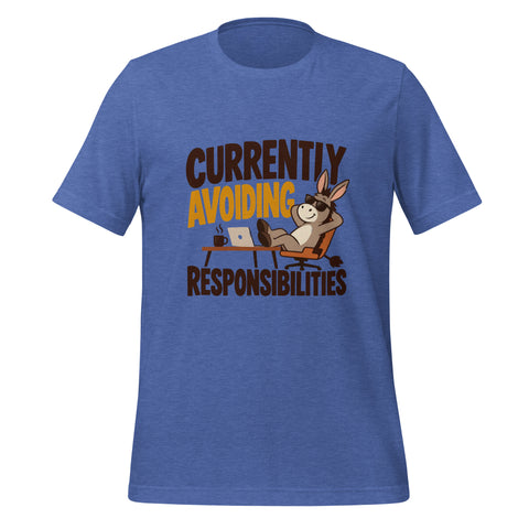 Currently Avoiding Responsibilities T-Shirt - Funny Lazy Donkey Graphic Tee - Image 9