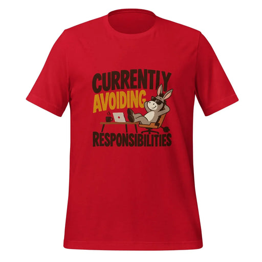 Currently Avoiding Responsibilities T-Shirt - Funny Lazy Donkey Graphic Tee