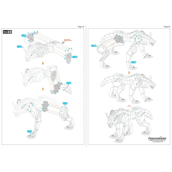 Cyber Wolf Figure Model Kit (Steel, Moderate Difficulty) - Fascinations - Metal Earth Premium Series - (2024)