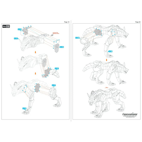 Cyber Wolf Figure Model Kit (Steel, Moderate Difficulty) - Fascinations - Metal Earth Premium Series - (2024) - Image 16